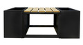 Bænk Easy sort stål 120 x 30 x 45 cm